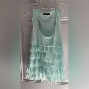 Urban Behavior Light Mint Ruffle Tier Tank